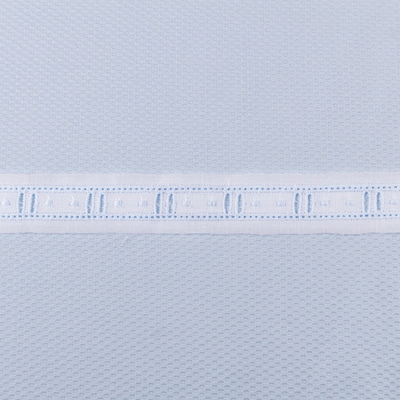 Tira de Batista Blanco y Azul 2,5cm - Ribes y Casals