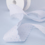 Tira de Batista Blanco y Azul 3cm - Ribes y Casals