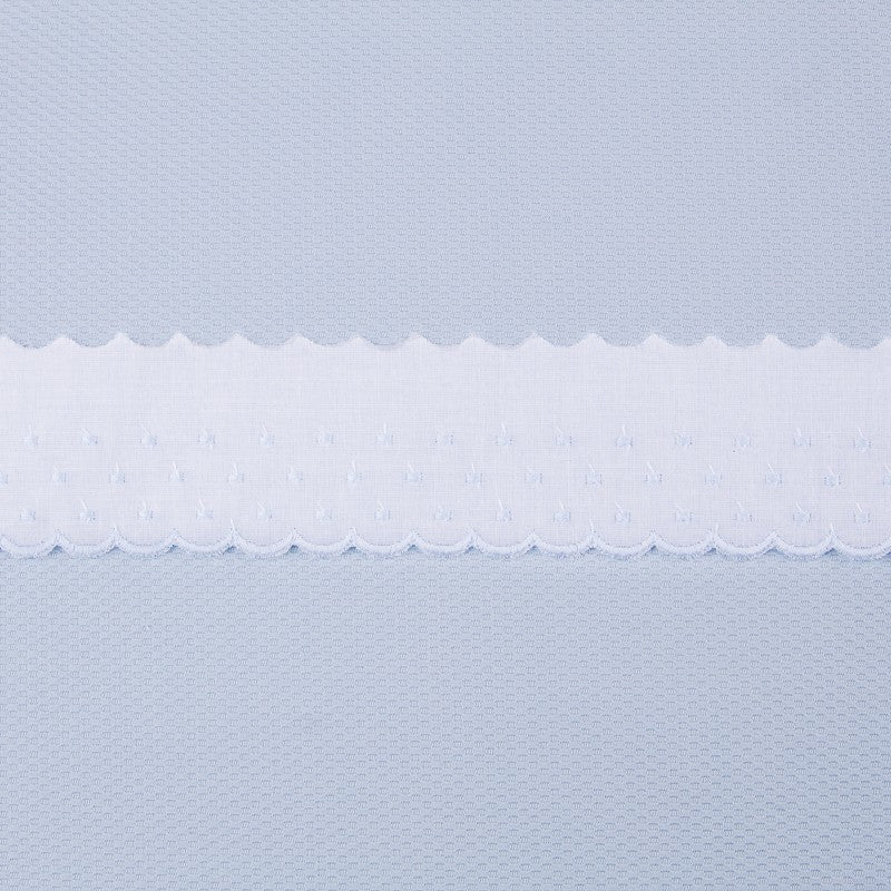 Tira de Batista Blanco y Azul 3cm - Ribes y Casals