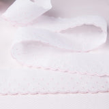 Tira de Batista Blanco y Rosa 5cm - Ribes y Casals