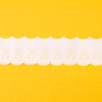 Tira de Piqué Blanco Amarillo 6,5cm - Ribes y Casals