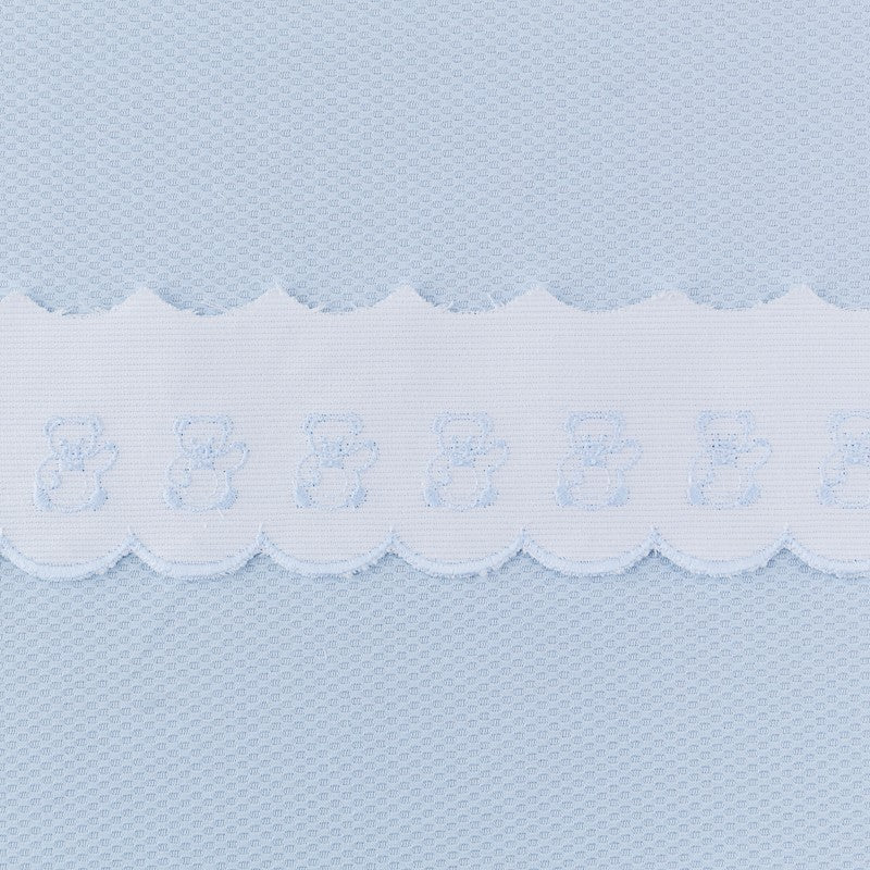 Tira de Piqué Blanco Azul 6,5cm - Ribes y Casals