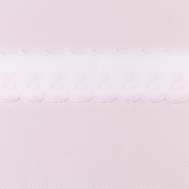 Tira de Piqué Blanco Rosa 6,5cm - Ribes y Casals