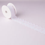 Tira de Piqué Blanco Rosa 6,5cm - Ribes y Casals