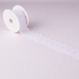 Tira de Piqué Blanco Rosa 6,5cm - Ribes y Casals