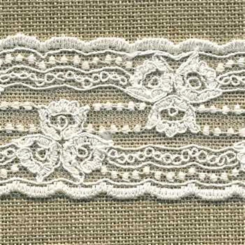 Tira de Tul Bordada 4cm - Ribes y Casals