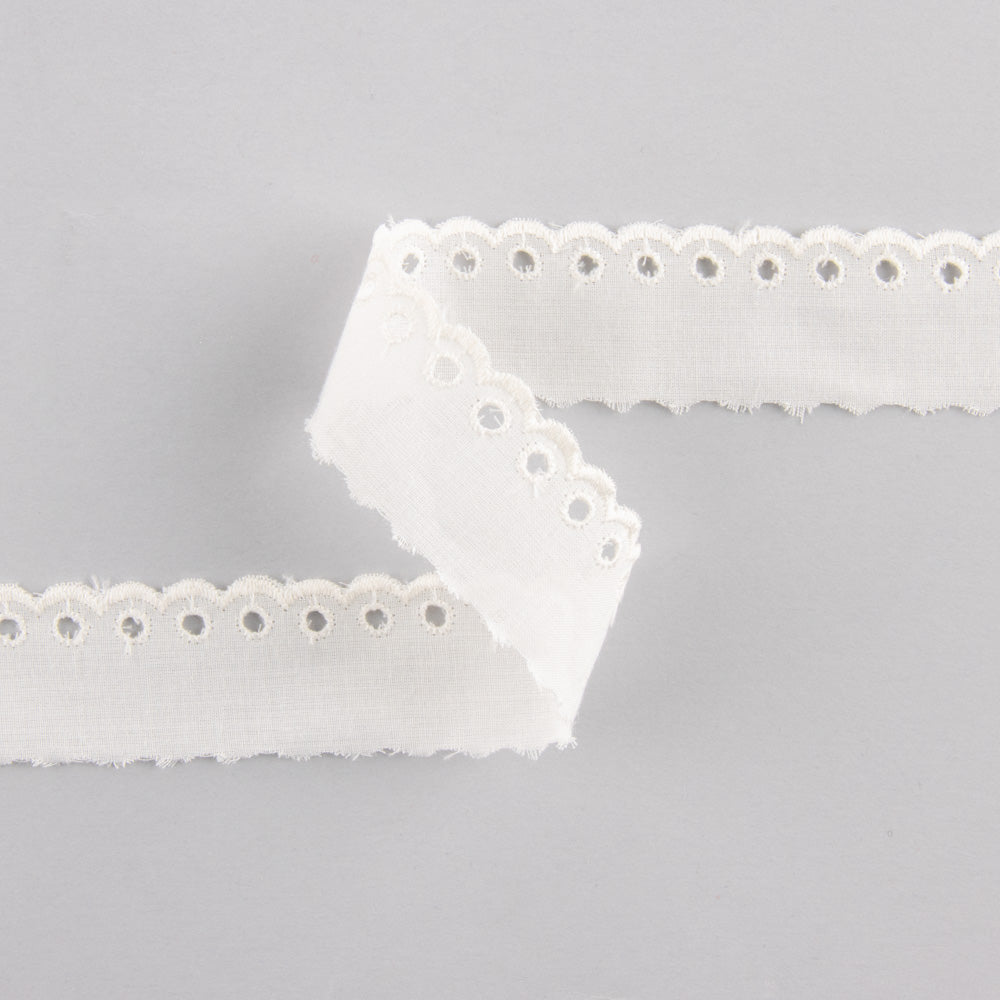 Cinta bordada algodón 2,5cm - Ribes y Casals