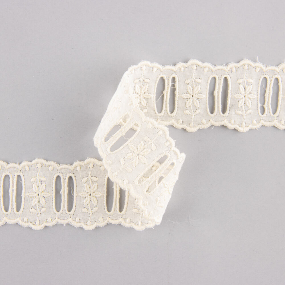 Tira de Batista Beige 4cm - Ribes y Casals