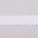Tira de Batista Blanco Rosa 3.5cm - Ribes y Casals