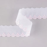 Tira de Batista Blanco Rosa 3.5cm - Ribes y Casals