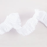 Cinta Plisada Piquillo Garrucha 3cm Blanco - Ribes y Casals