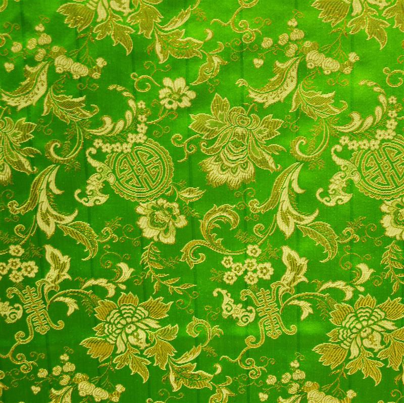 Topaz Brocado Flor Fondo Verde - Ribes y Casals
