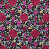 Trozo Patchwork Clavel Fondo Negro - Ribes y Casals