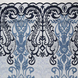 Tul Bordado Degradé Azul Noche - Ribes y Casals