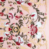 Tul Bordado Floral Granate - Ribes y Casals