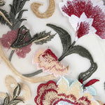 Tul Bordado Floral Nude - Ribes y Casals