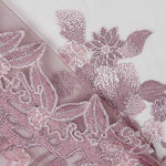 Tul Bordado Flores Malva - Ribes y Casals