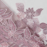 Tul Bordado Flores Malva - Ribes y Casals