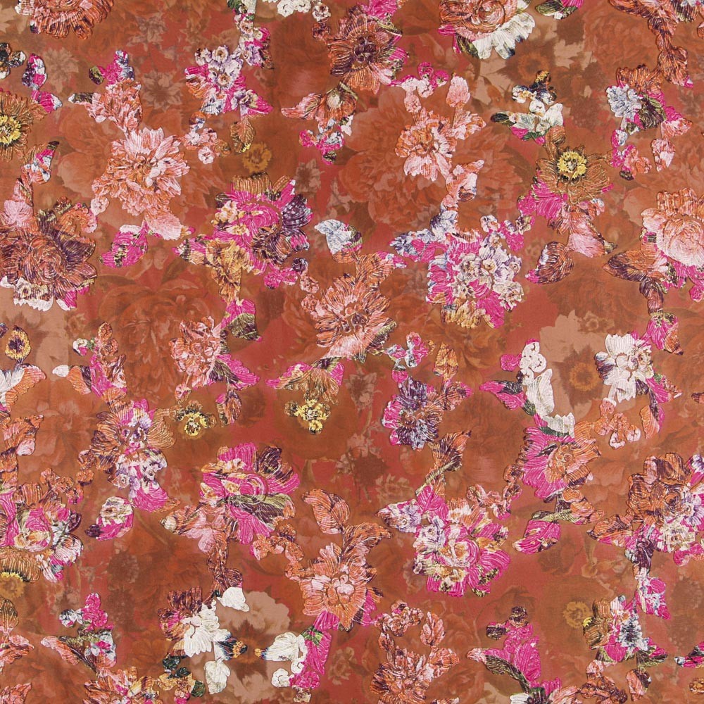 Tul Bordado Flores Multicolor - Ribes y Casals