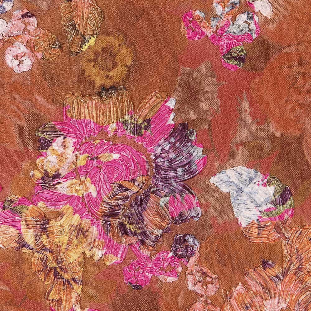 Tul Bordado Flores Multicolor - Ribes y Casals