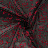 Tul Elástico Flores Rojo - Ribes y Casals