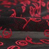 Tul Elástico Flores Rojo - Ribes y Casals