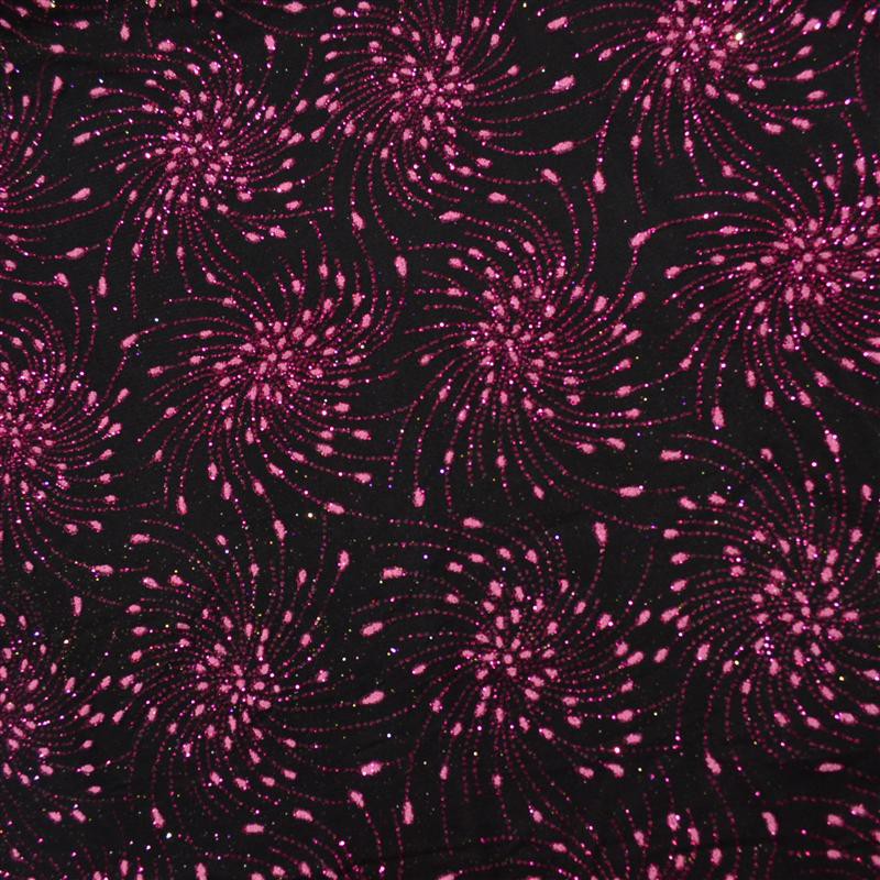 Tul Fantasía Glitter Negro Rosa - Ribes y Casals