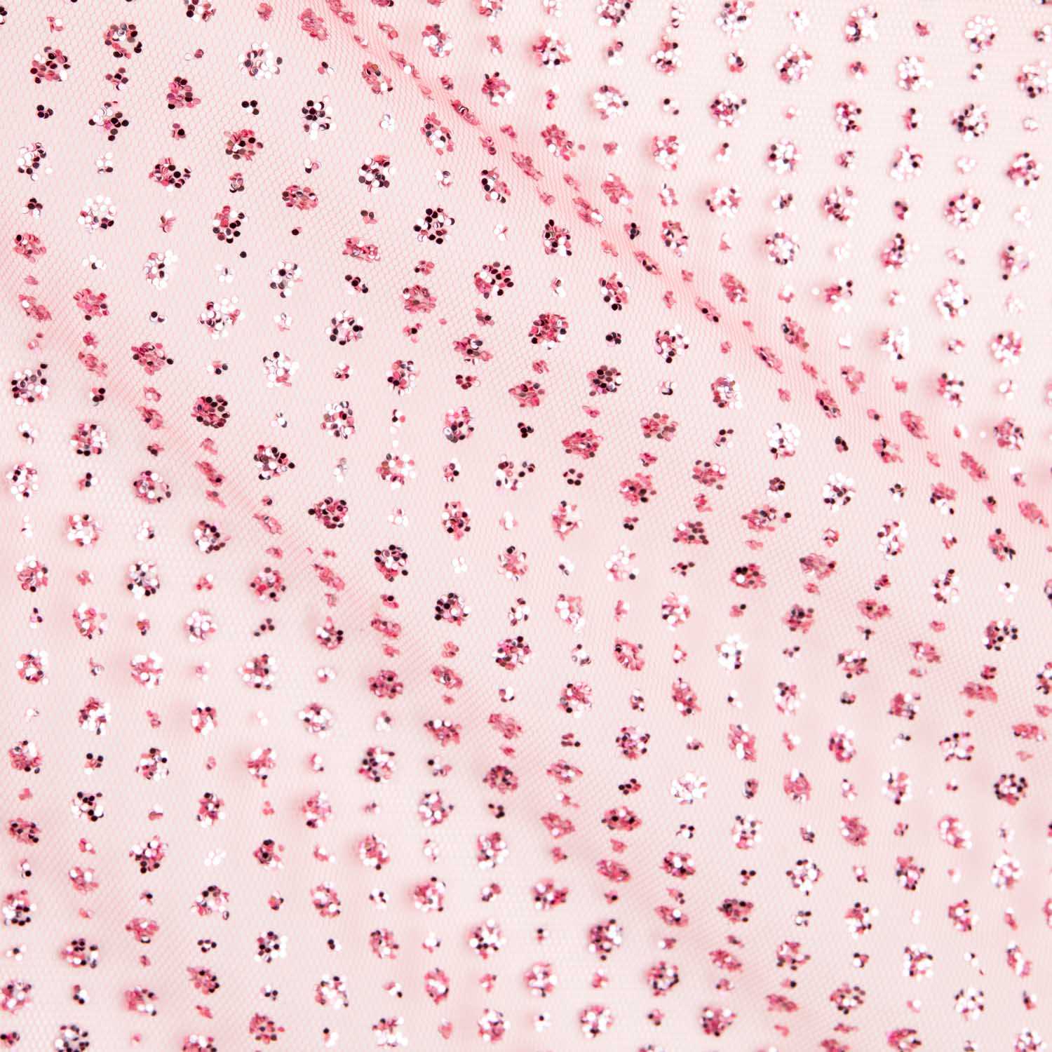 Tul Lentejuela Glitter Rosa Barbie - Ribes y Casals