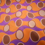 Tul Lycra Círculos y Ondas Naranja - Ribes y Casals