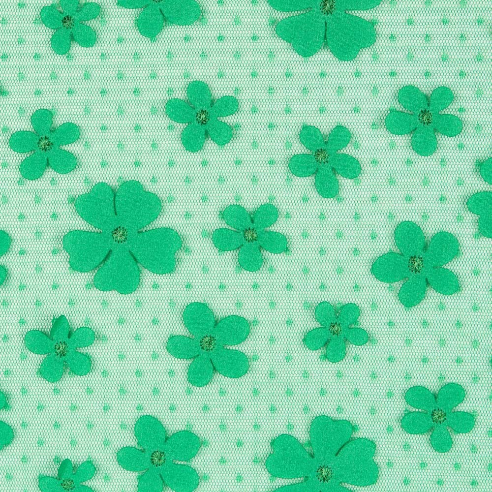 Tul Plisado Flor Verde - Ribes y Casals