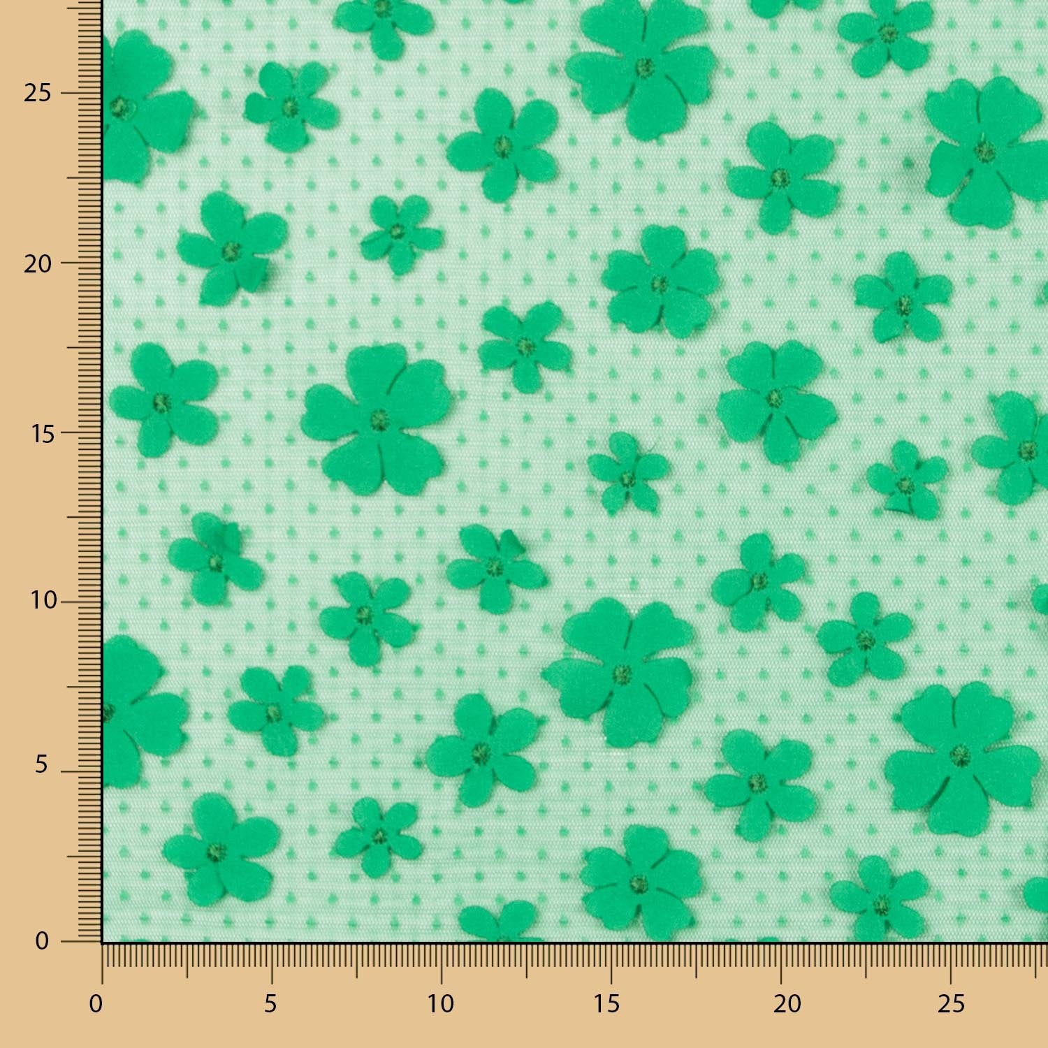 Tul Plisado Flor Verde - Ribes y Casals