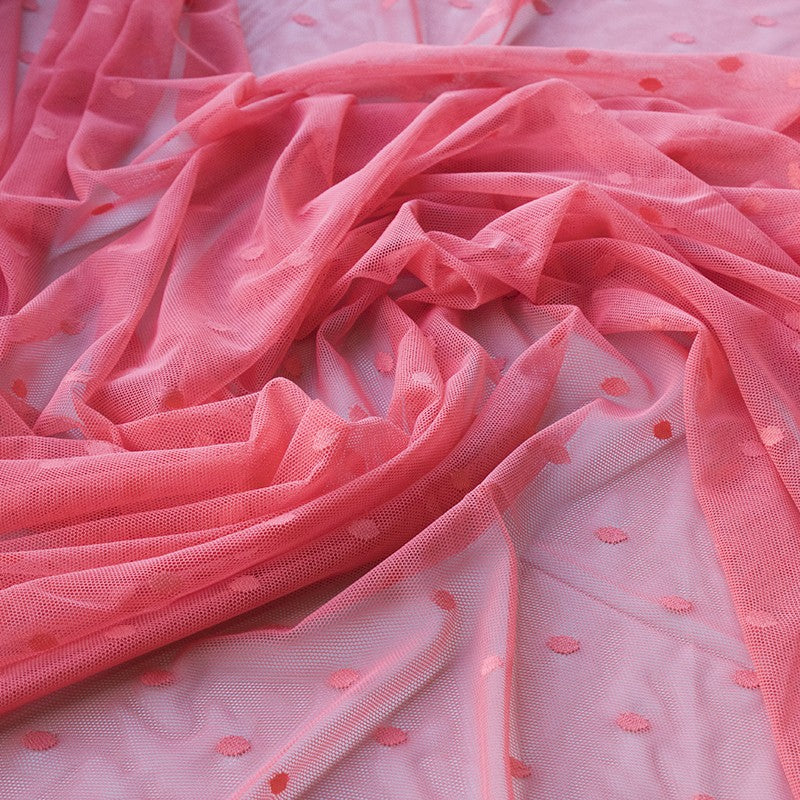 Tul Plumeti Elástico Coral - Ribes y Casals