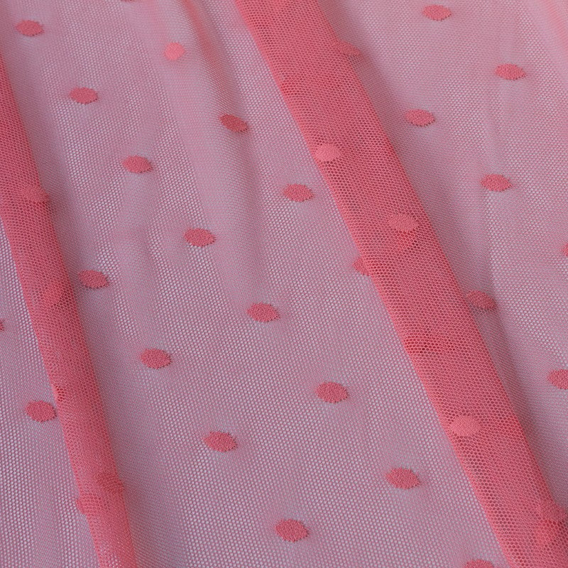 Tul Plumeti Elástico Coral - Ribes y Casals