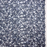 Tul Bordado Flor Azul Marino - Ribes y Casals