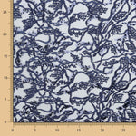 Tul Bordado Flor Azul Marino - Ribes y Casals