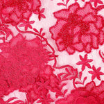 Tul Bordado Flor Fucsia - Ribes y Casals