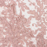 Tul Bordado Flor Rosa Nude - Ribes y Casals