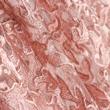 Tul Bordado Flor Rosa Nude - Ribes y Casals