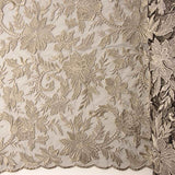 Tul Bordado Flor Visón - Ribes y Casals