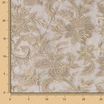 Tul Bordado Flor Visón - Ribes y Casals