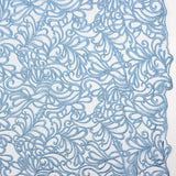 Tul Bordado Geo Azul Denim - Ribes y Casals