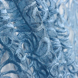 Tul Bordado Geo Azul Denim - Ribes y Casals