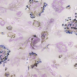 Tul Bordado Lentejuela Romance Malva - Ribes y Casals