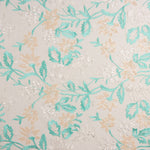 Tul Bordado Lentejuelas Hojas Verde Agua - Ribes y Casals