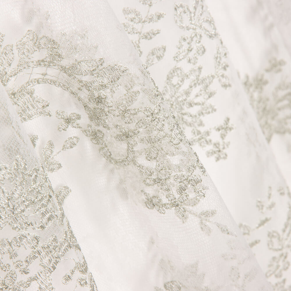 Tul Bordado Lurex Plata - Ribes y Casals