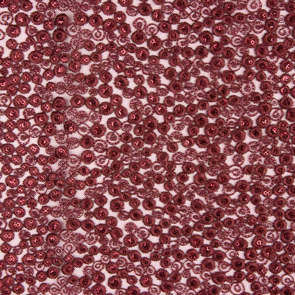 Flor Bordado Lentejuela Granate - Ribes y Casals