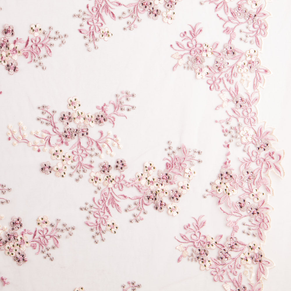 Tul Lentejuela Jardín Rosa - Ribes y Casals