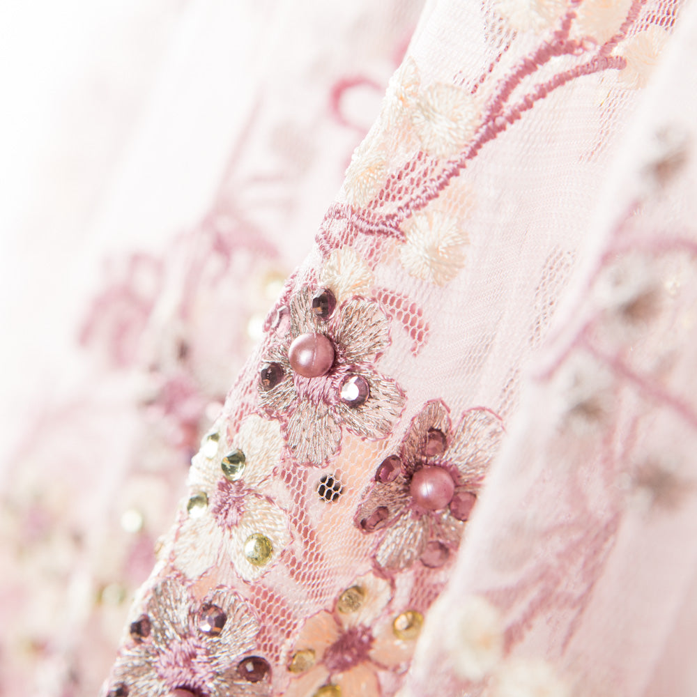 Tul Lentejuela Jardín Rosa - Ribes y Casals