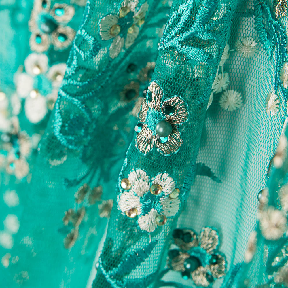 Retal Tul Lentejuela Jardín Verde 45x140 cm - Ribes y Casals