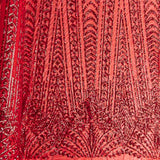 Tul Lentejuela Lycra Cher Rojo - Ribes y Casals